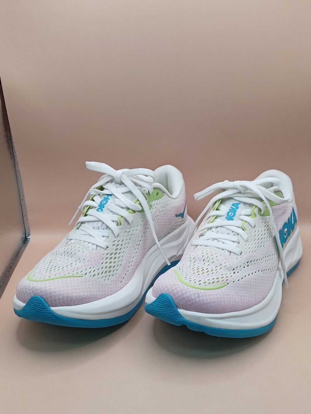 NWOB Hoka One One Rincon 4 Running Shoes-Frost Pink/Twilight Women Size 6B US